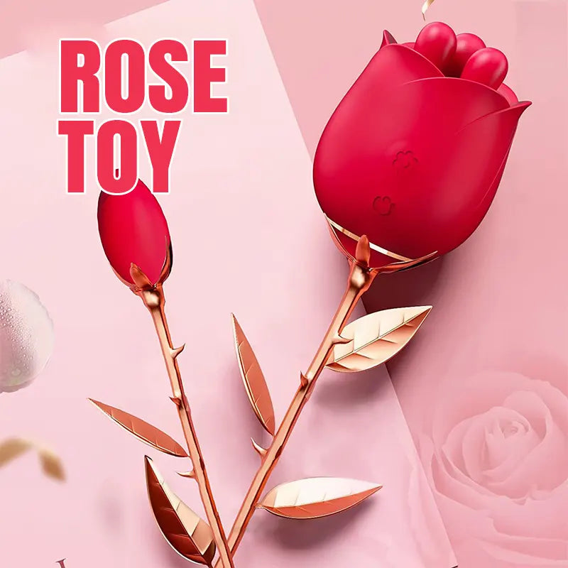 Dual Rose Vibrator with Egg Massager