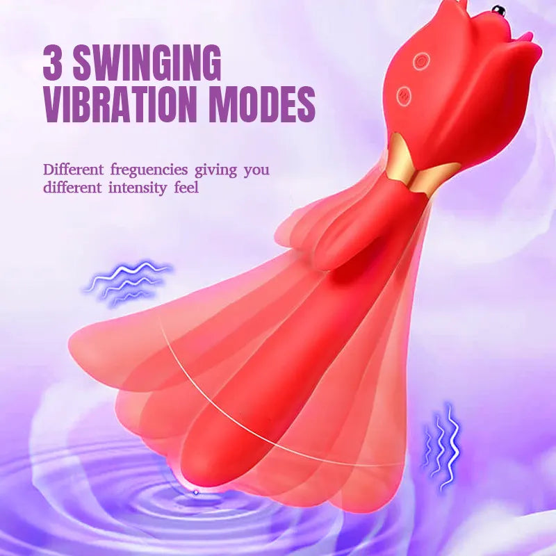 3-in-1 Rose Clitoral G-Spot Stimulator
