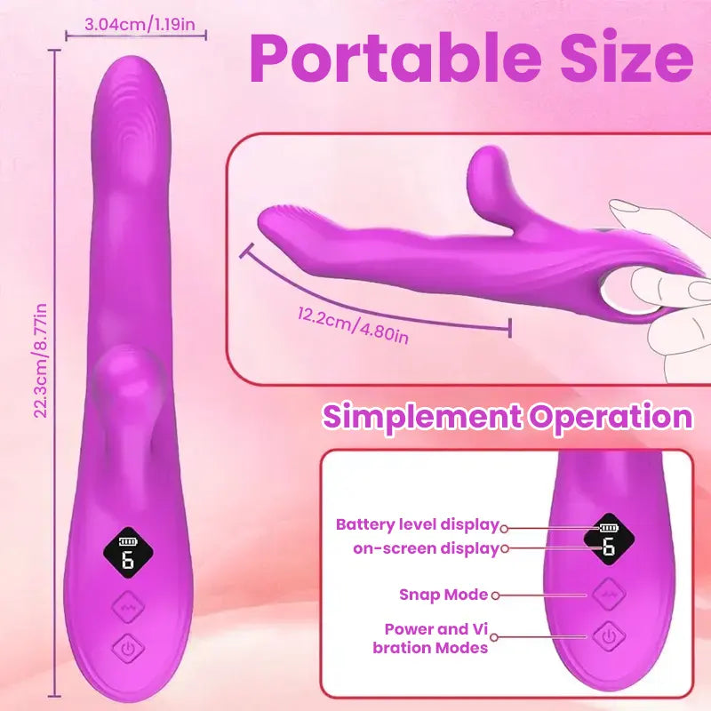 Thrusting Rabbit Vibrator with Licking Tongue
