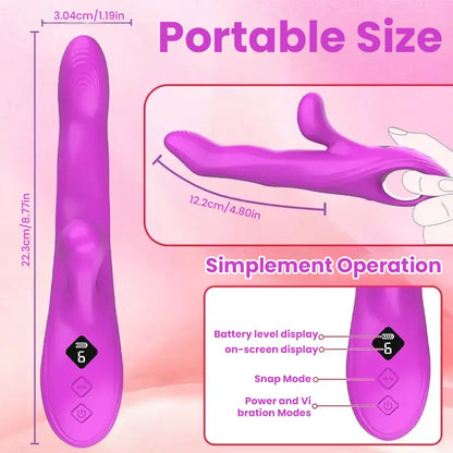 Thrusting Rabbit Vibrator with Licking Tongue