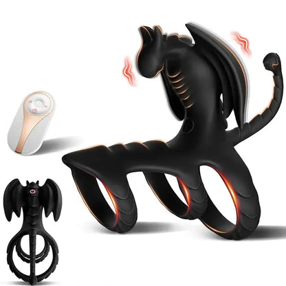 Dragon Cock Ring with Remote Vibration