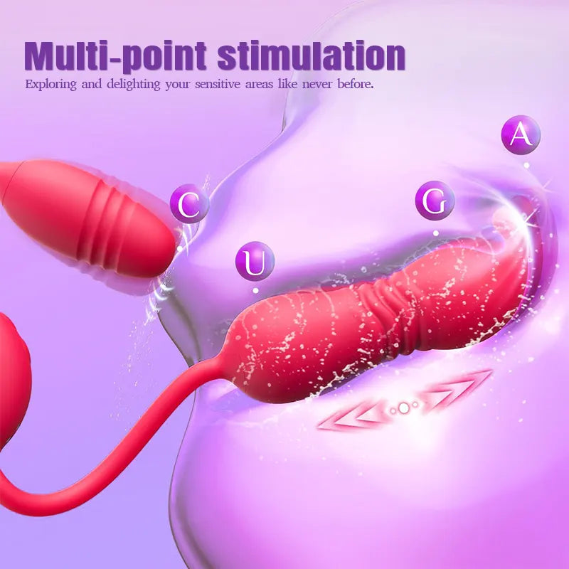 Retractable Double Head G-Spot Clitoral Stimulator