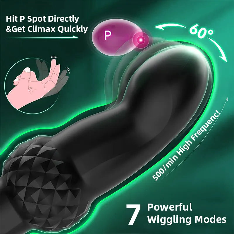 Prostate Vibrator with Dual Cock Rings