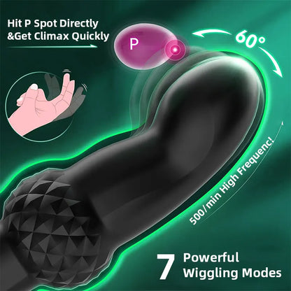 Prostate Vibrator with Dual Cock Rings