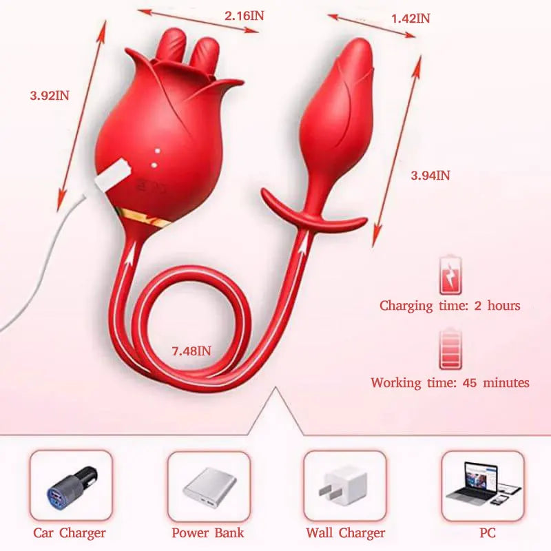 Rose Tongue and Plug Stimulator