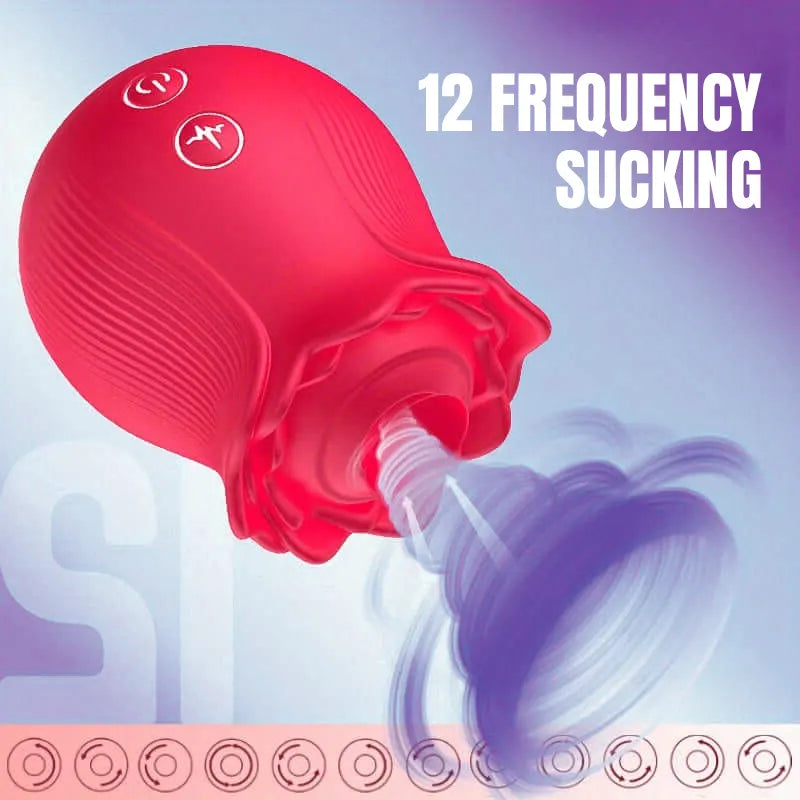 Rose Pleasure Vibrator - 12 Suction Modes