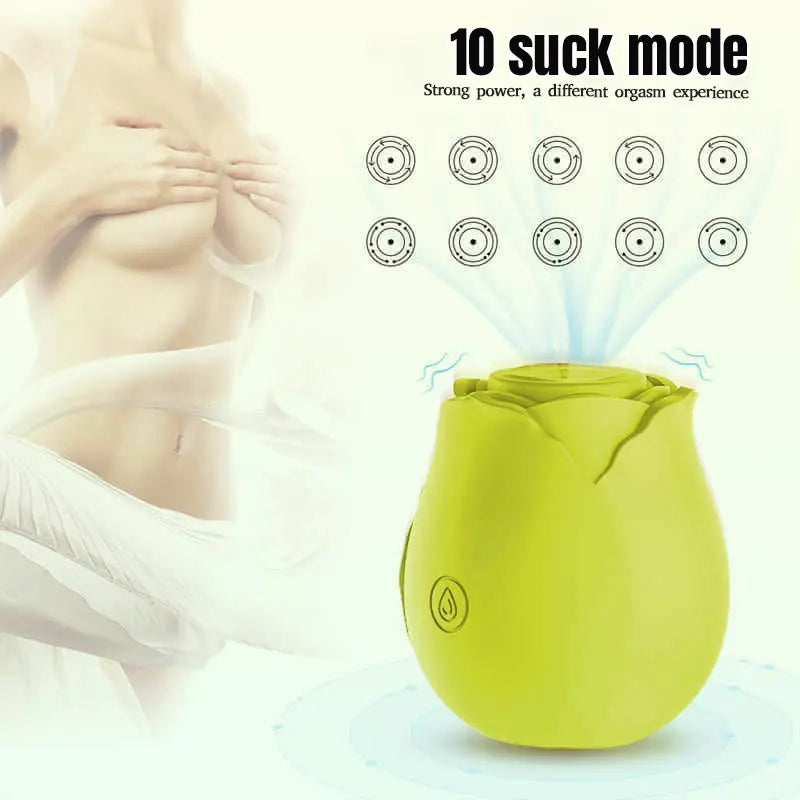 Yellow Rose Clitoral Sucking Vibrator 