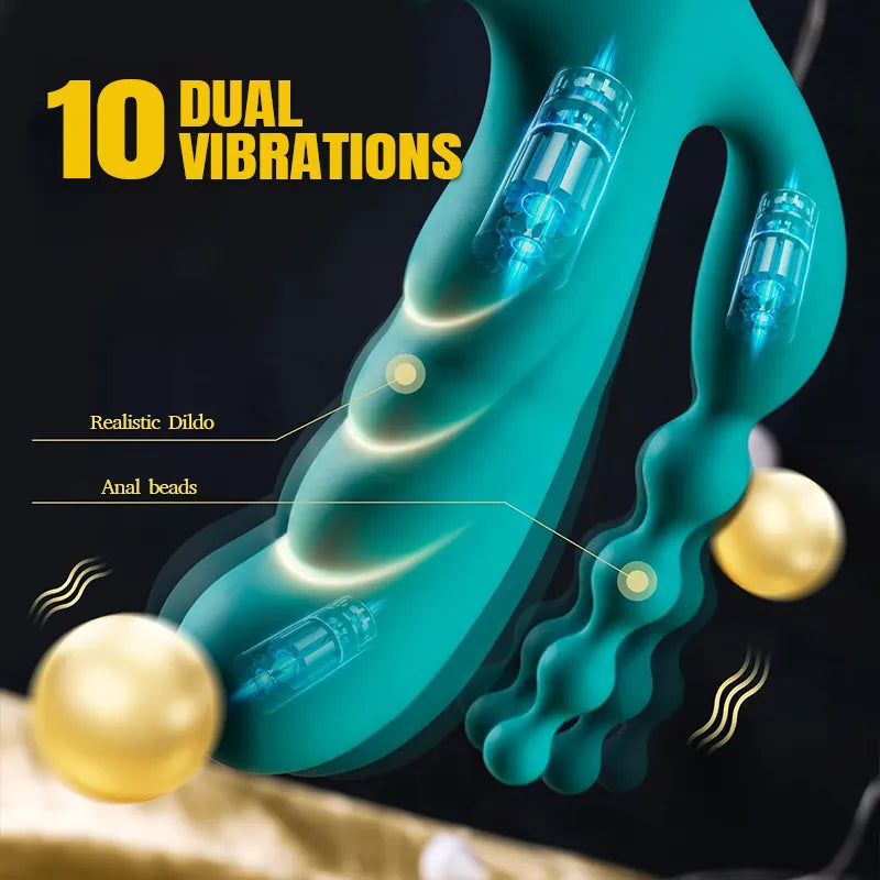 Clitoral G-spot Insertion Dildo Anal Massage Beads
