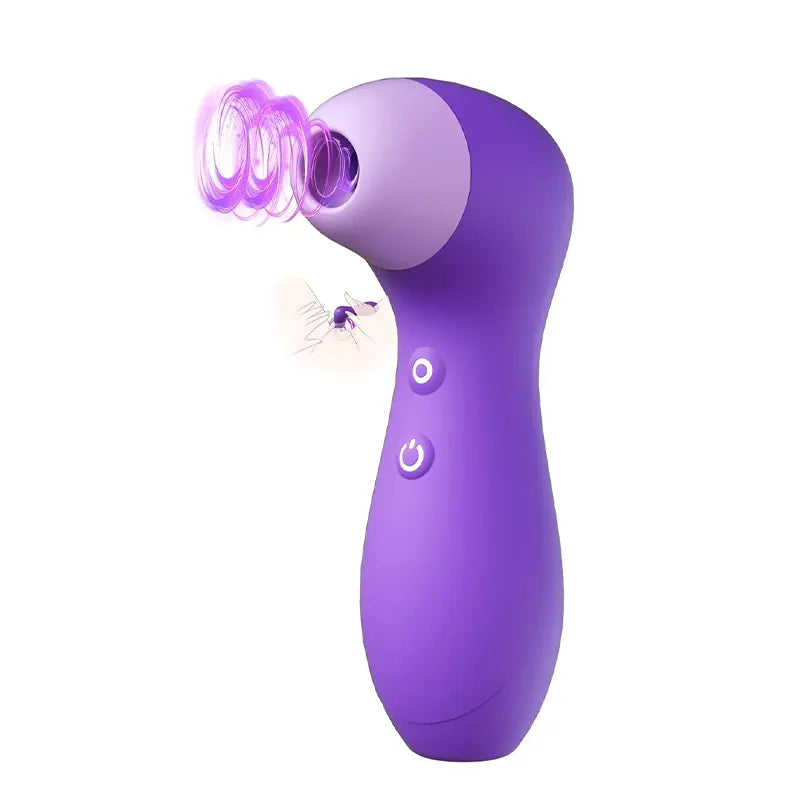 Mini Purple Sucking Vibrator