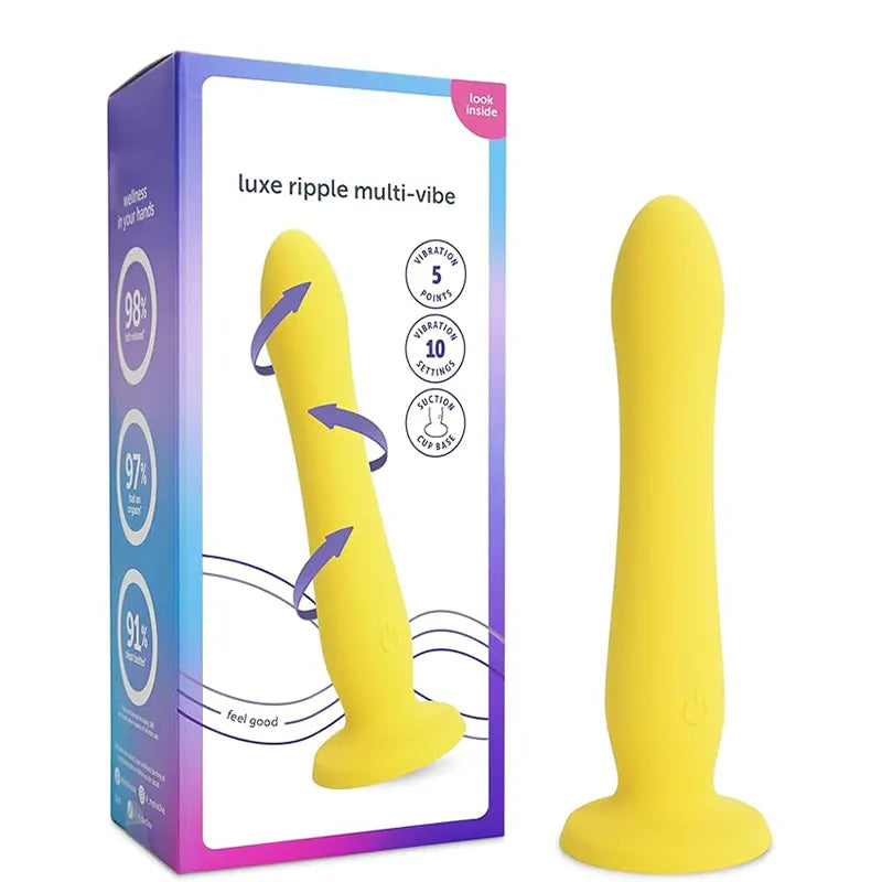 Realistic Yellow Suction Dildo Vibrator
