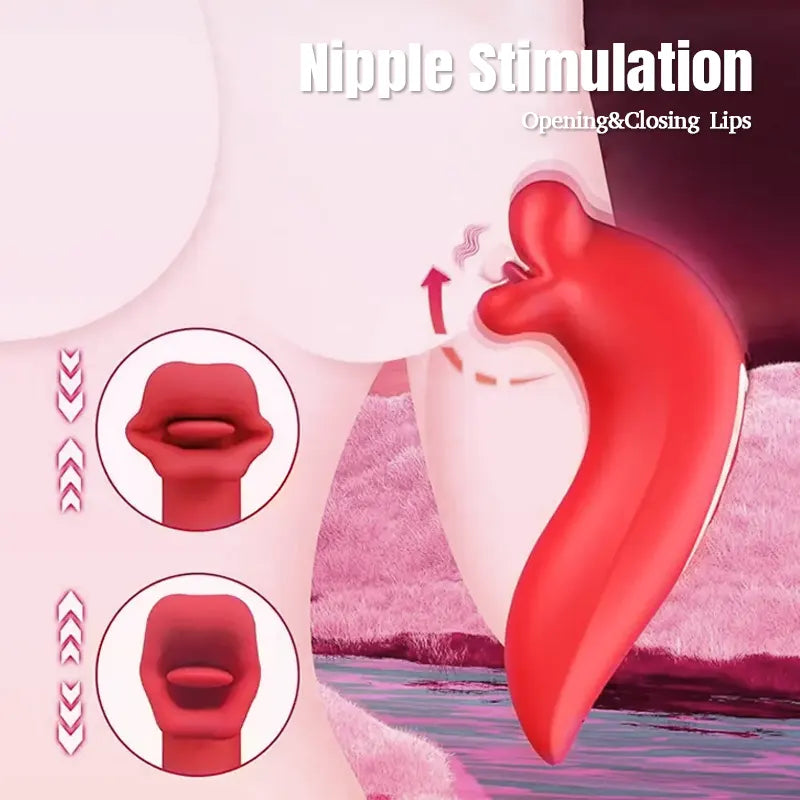 Double Red Lips G-spot Stimulation Vibrator