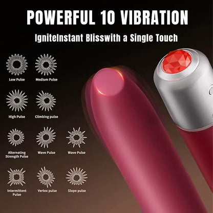 Lipstick Bullet Vibrator with 10 Modes