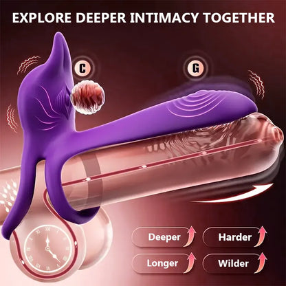 Fox Tail Vibrating Couples Pleasure Ring