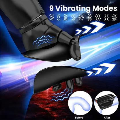 Vibrating Penis Stroker with LED Display