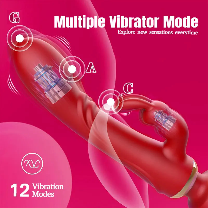 3-in-1 Rabbit Dual Head G-Spot Vibrator