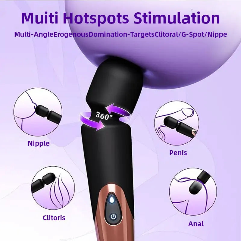 Rose Gold Female Wand Vibrator