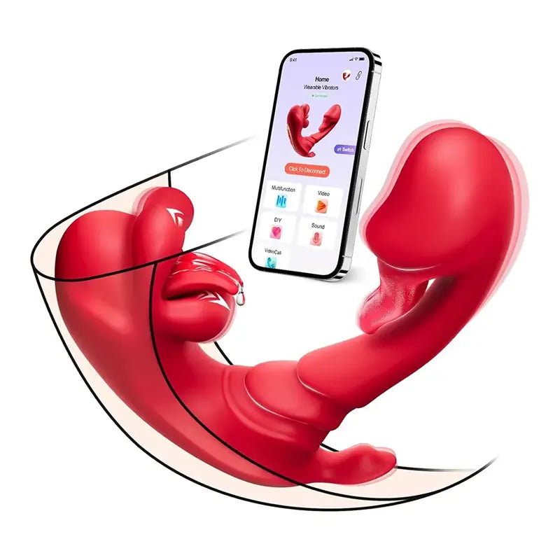 App-Controlled Rose Licking Vibrator