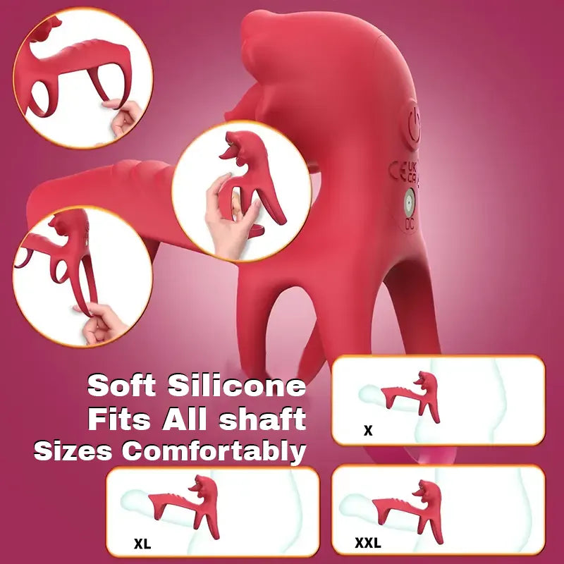 App-Controlled Triple Cock Ring Sleeve