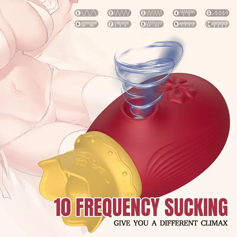 Wireless Tongue Sucking Vibrator - 10 Modes