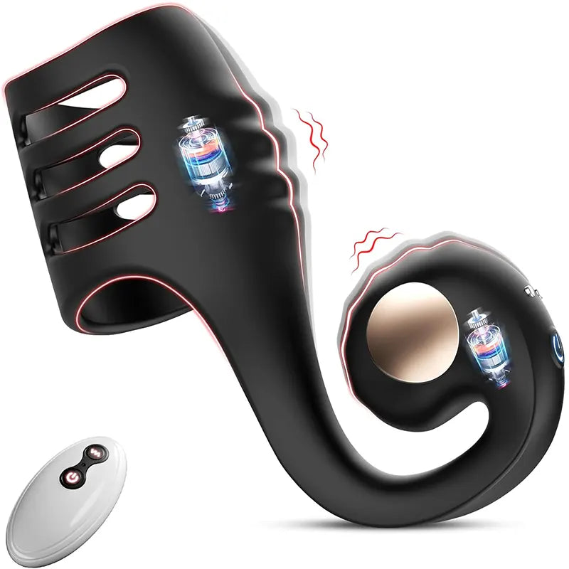 Snail-Inspired Vibrating Cock Ring Sleeve