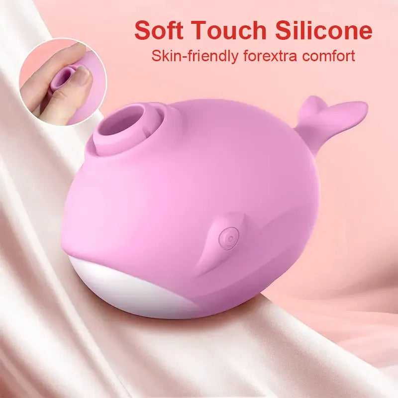 Whale-Shaped Suction Vibrator