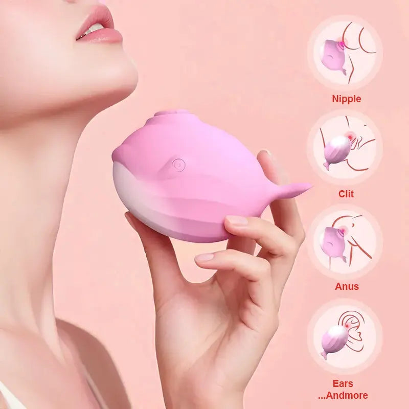 Whale-Shaped Suction Vibrator
