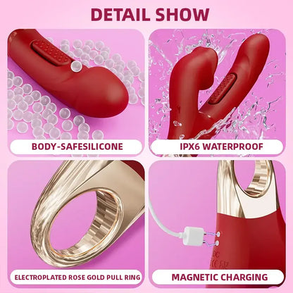 Rose Tongue Vibrator with Pull Ring