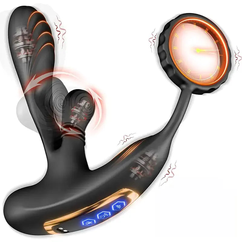 Prostate Massager with Vibrating Ring