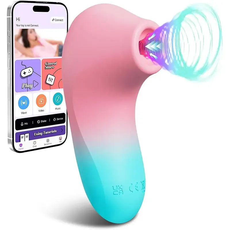 Remote-Controlled Sucking Vibrator