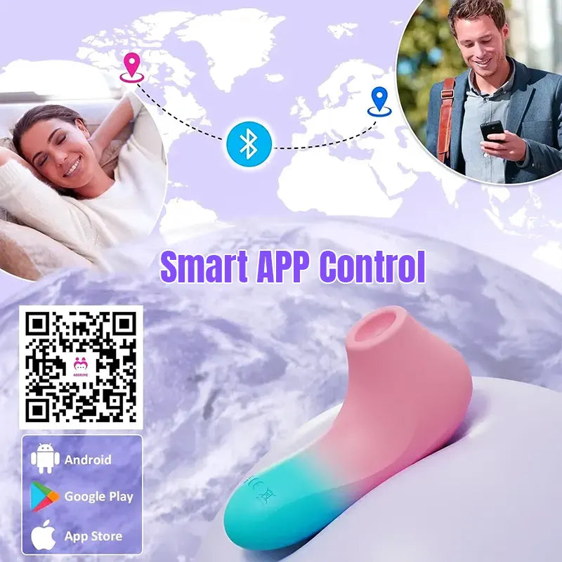 Remote-Controlled Sucking Vibrator