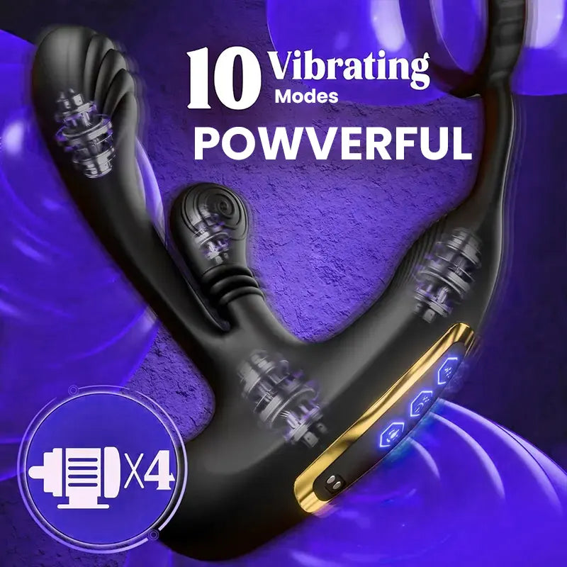 Prostate Massager with Vibrating Ring