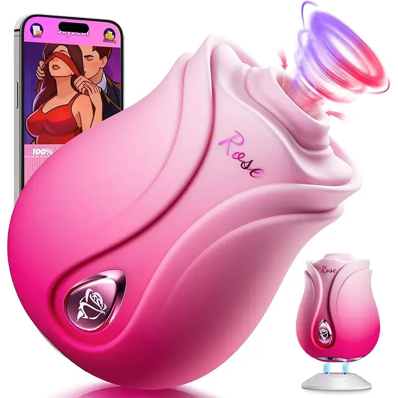 Rose-Shaped Clitoral Sucking Vibrator