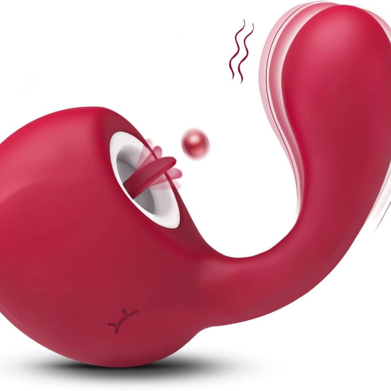 G-Spot Vibrator with 10 Vibration & 3 Licking Modes, Waterproof