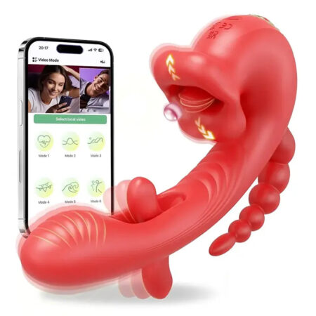 Rose Vibrator with Thrusting and Licking