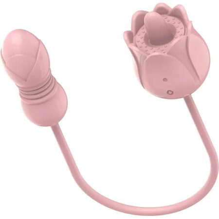 Pink Lover's Rose Dual Head G-Spot Vibrator