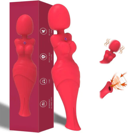 Dual Pleasure Wand and Suction Vibrator