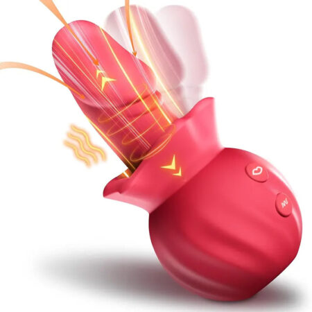Rose Anal Vagina Pump Dildo