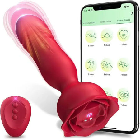 Rose Backyard Vibrating Anal Plug
