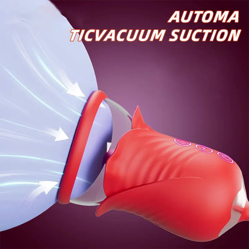 Flower Tongue Vibrator with Suction & Egg