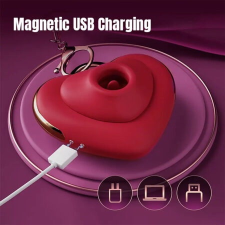 Heart Shaped Suction Tongue Vibrator