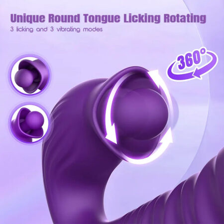 Thrusting Dual-Stimulation Clitoral Vibrator
