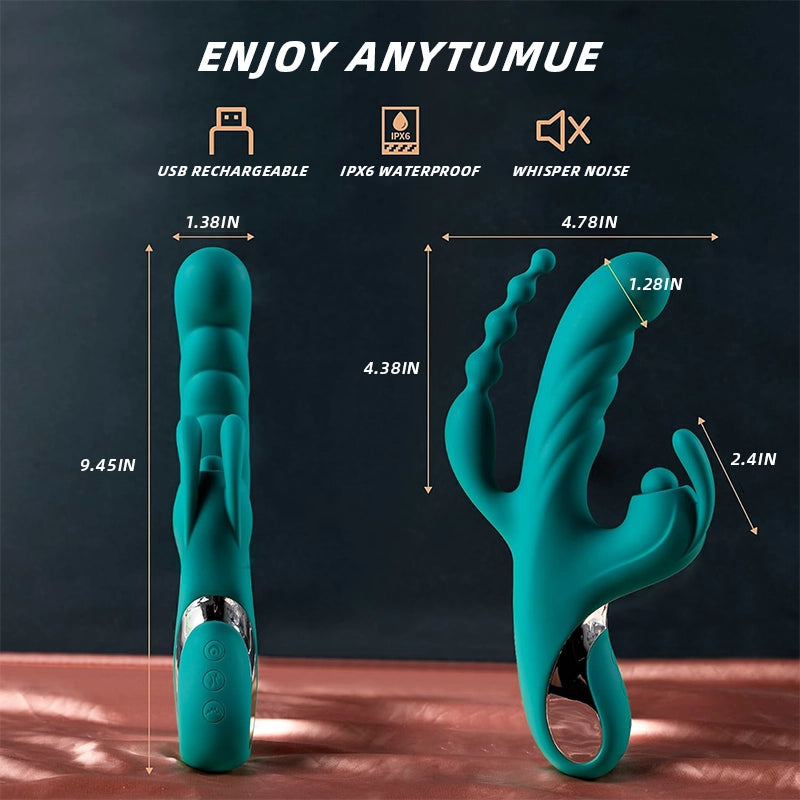 Triple Action Heated Rabbit Vibrator