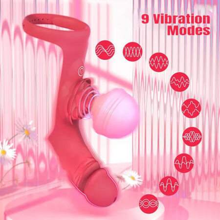 Finger-Controlled Rose Vibrator Dildo
