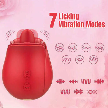 Vibrating Rose - 7 Tongue Licking Modes