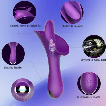 Female Tongue Clitoral Vibrator 10 Vibration Modes