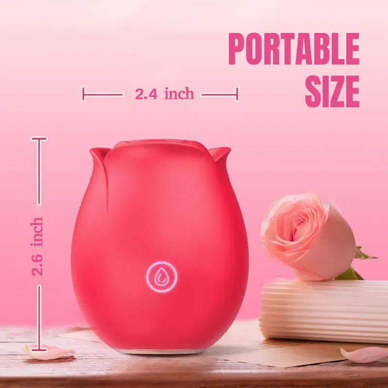 Red Rose Stimulator with Sucking & Vibration