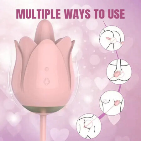 Pink Lover's Rose Dual Head G-Spot Vibrator