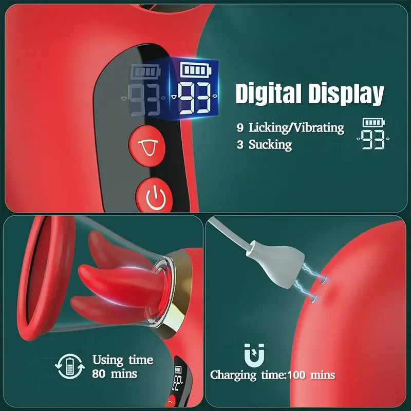 App Controlled Clitoral Nipple Licking Stimulator