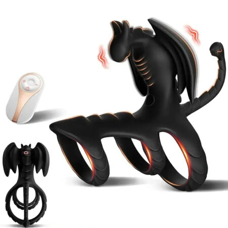 Dragon Cock Ring with Remote Vibration
