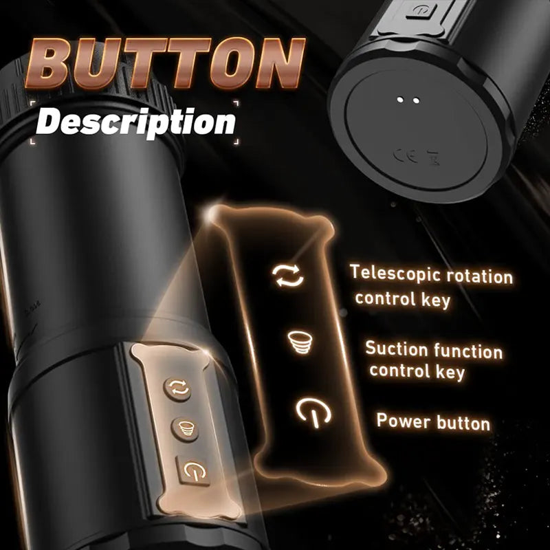 Suction Vibrating Male Masturbator Cup